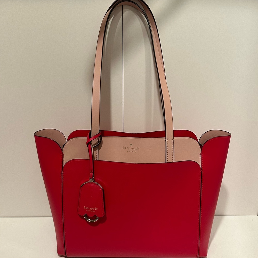 Kate Spade Vibrant Red and Pink Tote